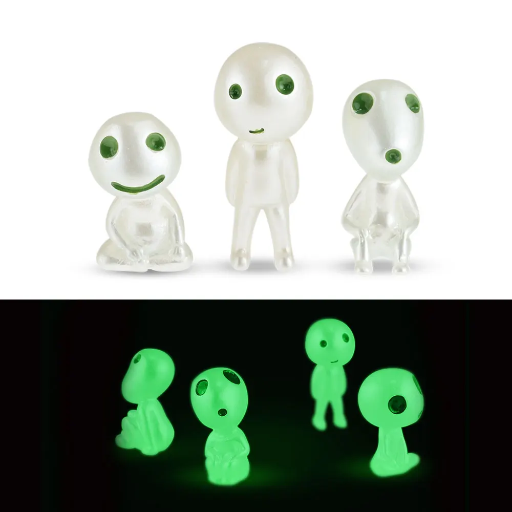Luces luminosas de noche para decoración de jardín, modelo de resina, Alien, árbol, elfos, 1 unidad
