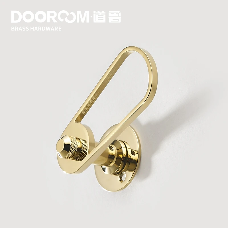 Дверной рычаг Dooroom латунный ультратонкий бесшумный черный и золотой современный