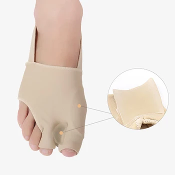 

2pcs Two Toe Splint Straightener Corrector Hallux Valgus Orthopedic Braces Pain Relief Foot Support Strap Band