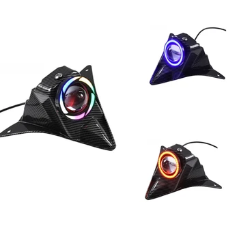 

for YAMAHA NVX155 AEROX155 AEROX-155 Headlight LED Spotlight Angeleyes Lamp with Carbon Fiber Lamp Cover Guard