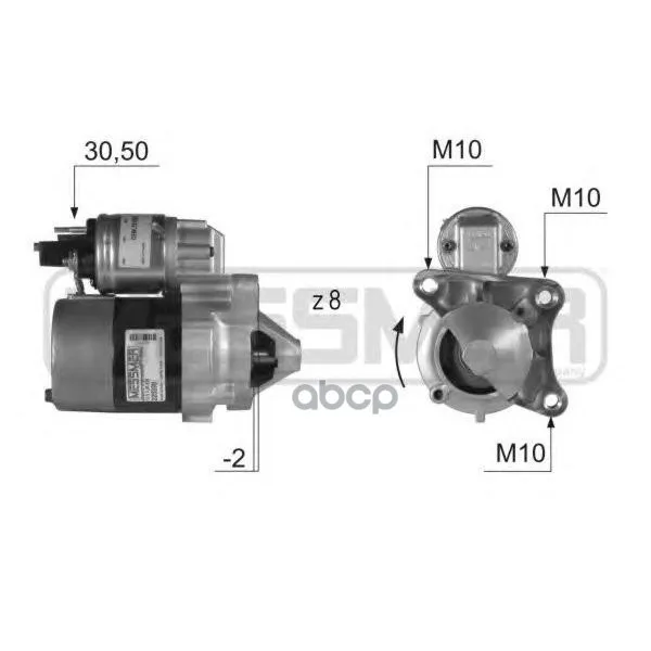 Стартер Renault Clio, Laguna, Megane, Scenic 1.4, 1.6 01- 12v 0,85 Kw Era арт. 220399