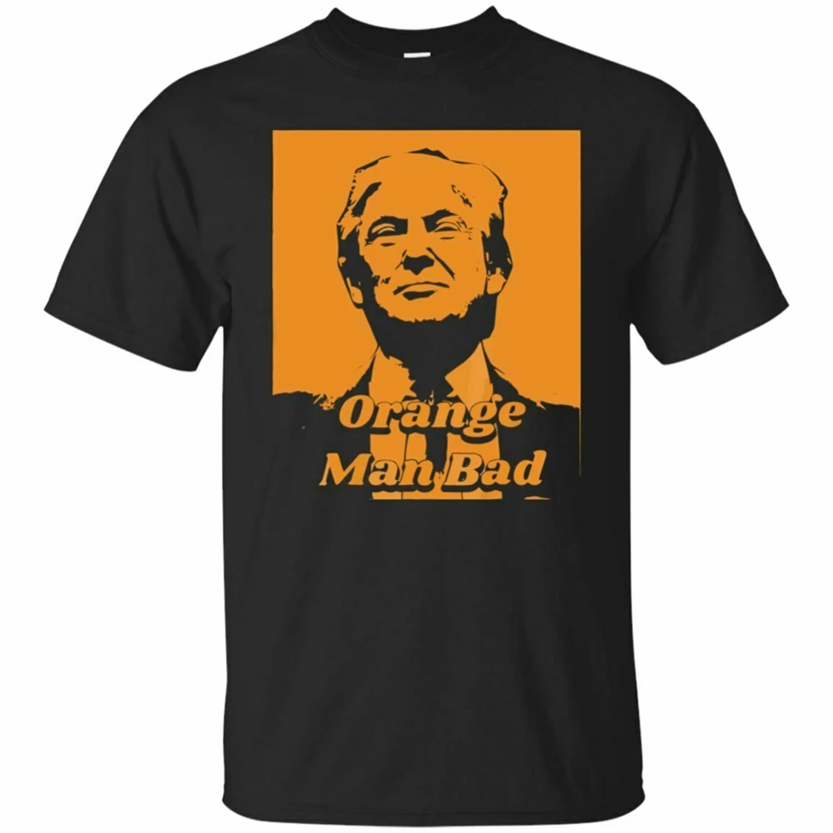 Дональд Трамп оранжевый человек Bad Npc Meme разнообразие черная футболка Размер S-3XL