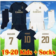 Real Madrideses/детская трикотажная одежда; коллекция 19/20 года; Детский комплект+ носки; Футбольная Футболка; домашняя одежда; 3RD HAZARD MARCELO BALE ASENSIO; Детская футбольная рубашка