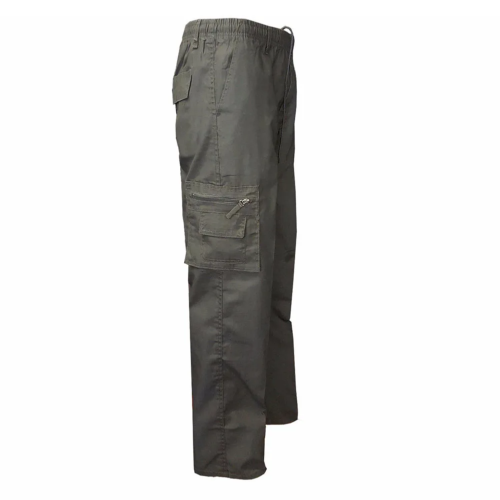 Мужские эластичные повседневные мульти-карманные на молнии длинные спортивные штаны рабочие брюки