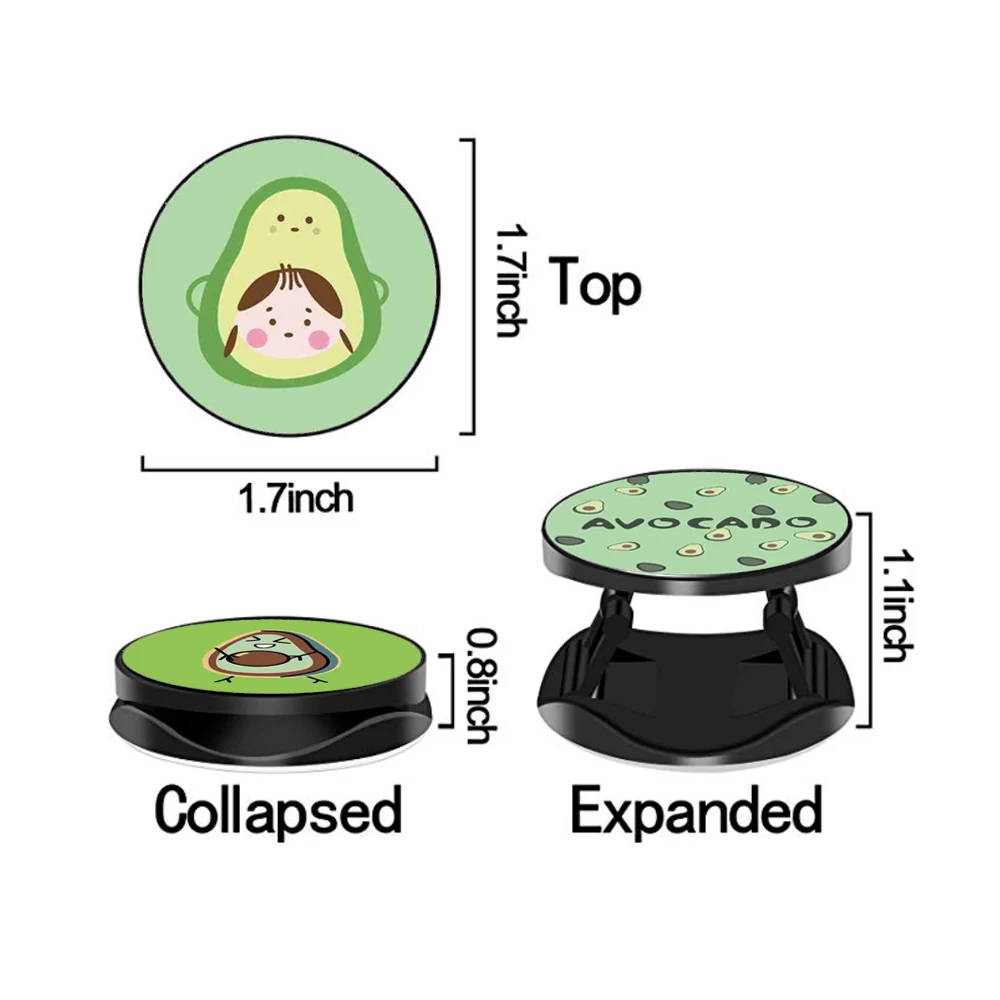 Милый складной авокадо Телефон Стенд Держатели для смартфонов и планшетов Универсальная Мобильная подставка-кольцо под Пальцы для телефона мультик держатель