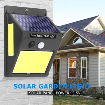 

144 100 LED Solar Light Outdoor Solar Lamp PIR Motion Sensor Solar Powered Sunlight Street Light for Garden Decoration