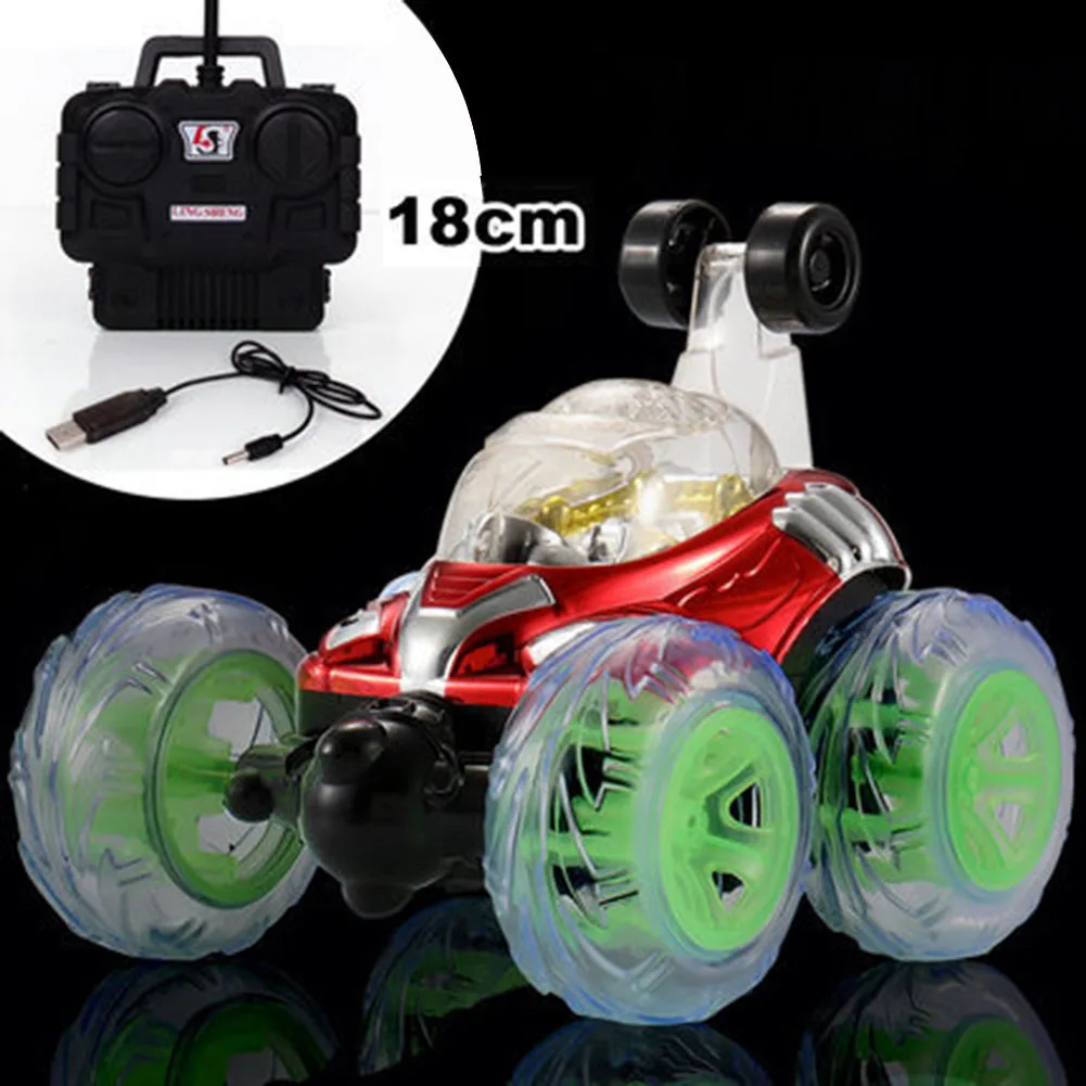 Mini 4 Каналы RC автомобиль 360 спиннинг флип внедорожная модель с светодиодный мигающие светящиеся устройства с музыкальным детская зарядная станция для игрушек автомобиль детские игрушки