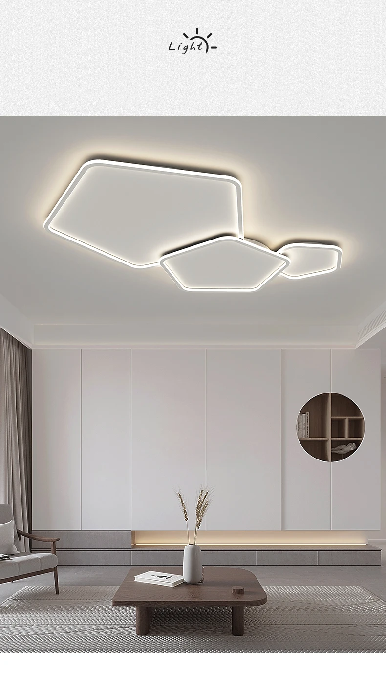 Modern Nordic Design LED Chandelier For Living Room Bedroom Dining Room Kithchen Ceiling Lamp White Geometry Simple Style Light lowes chandeliers