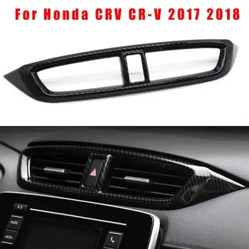 

Carbon Fiber Style Interior Middle Air Vent Cover Trim For Honda CRV CR-V 2017-2018 Brand New And High Quality Accessories