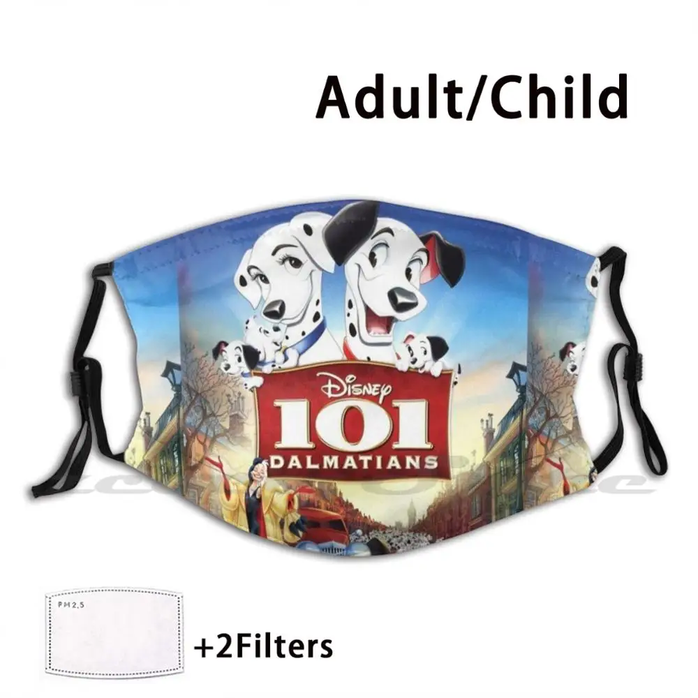 

101 Comedy Adventure Movie Mask Cloth Reusable Print Filter Washable Dalmatians 1996 American Live Action