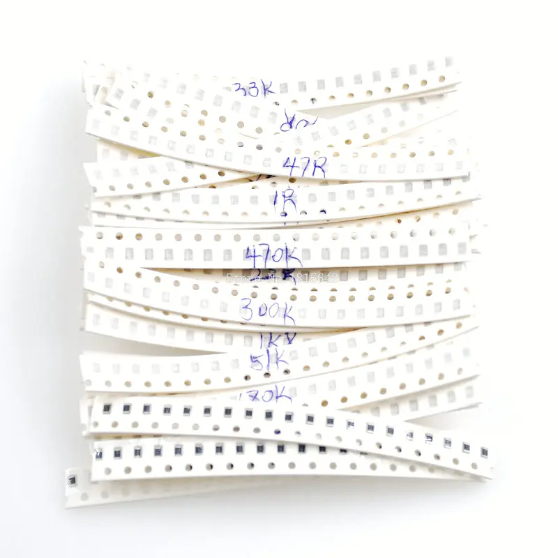 

0805 SMD Resistor Kit Assorted Kit 1ohm-1M ohm 5% 33valuesX 20pcs=660pcs Sample Kit Resistance Set