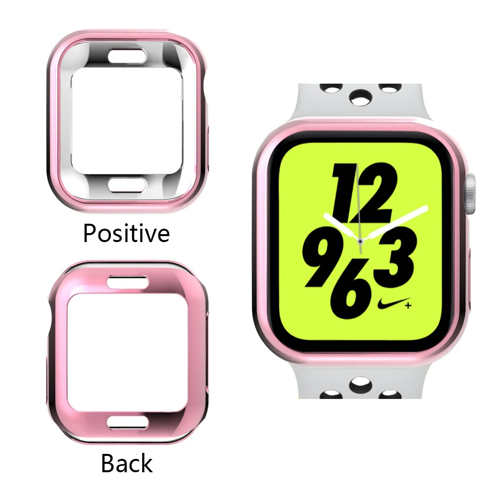 Чехол для часов 44 мм для Apple Watch serise 5 4 3 2 1 ремешок чехол 38 мм 42 мм ТПУ Мягкий Прозрачный квадратный отверстие для iwatch 4 40 мм