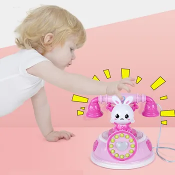 

Child Kids Telephone Toy Smart Phone With Light Music Pretend Play Toys Baby Education Birthday Gift