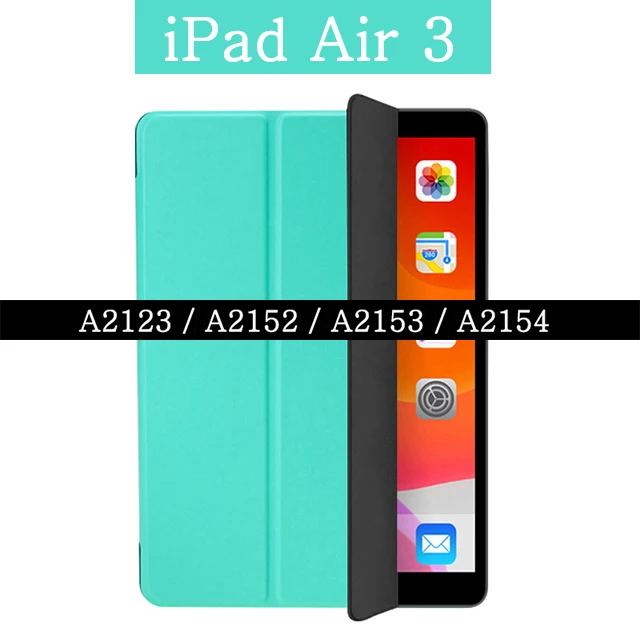 Магнитный чехол для Apple iPad Air 10,5 Air3 A2123 A2152 A2153 A2154 LTE из искусственной кожи чехол для планшета с функцией автоматического пробуждения и сна Smart Cover - Цвет: Mint Green