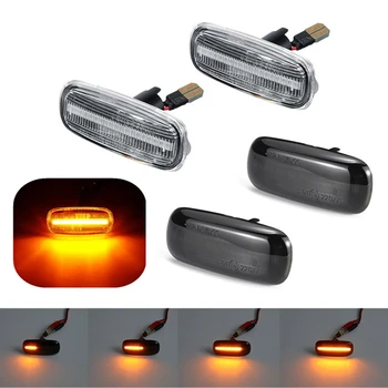 

2X LED Dynamic Side Marker Turn Signal Lights Indicator Lamps for Audi A3 S3 8L 2000-2003 A8 D2 1999-2002 TT 8N 2000-2006