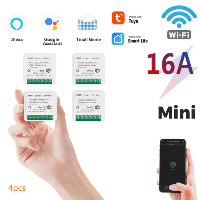 4Pcs Switch 16A