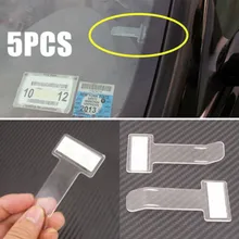 

5pc Car Vehicle Parking Ticket Permit Holder Clip Sticker Windscreen Car Windshield Window Invoice Clip