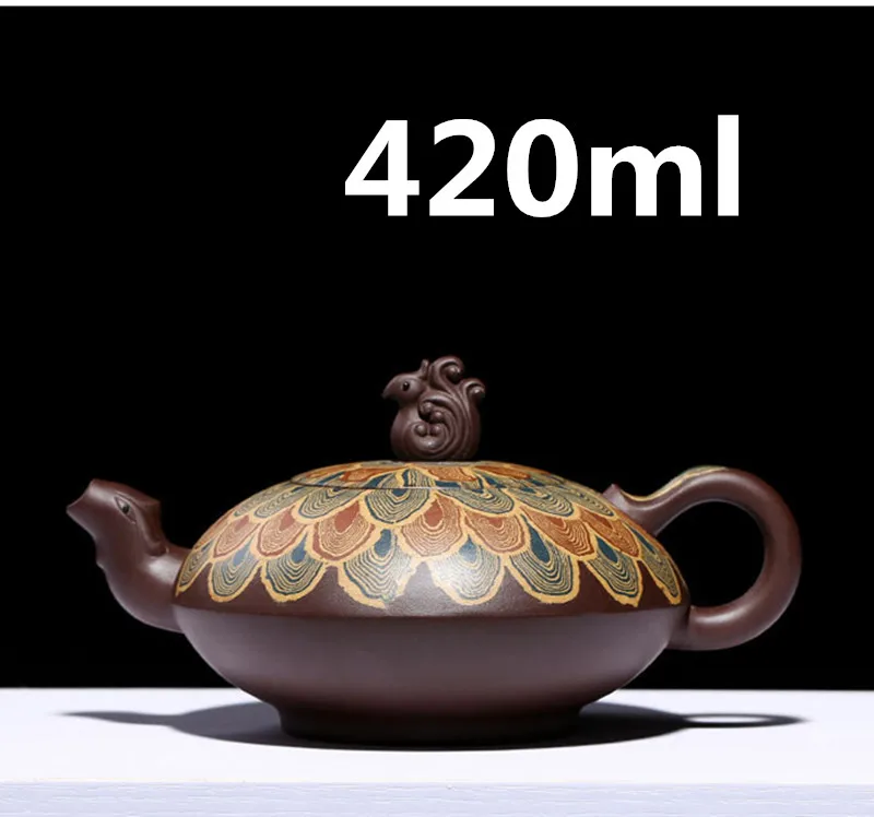 Chinese Yixing Clay Teapot Zisha Teapot Infuser Kung Fu Tea Set 420ml New Arrived Famous Handmade Pot High Quality With Gift Box