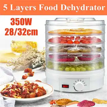 

28/32CM 350W 5 Tier Electric Food Dehydrator Machine Fruit Beef Jerky Herbs Pet Food Dry Machine US Plug 110V UK/EU Plug 220V