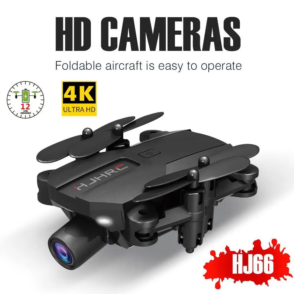 Мини-Квадрокоптер RCtown HJ66 WIFI FPV широкоугольная камера HD 4K/1080P/720 режим удержания