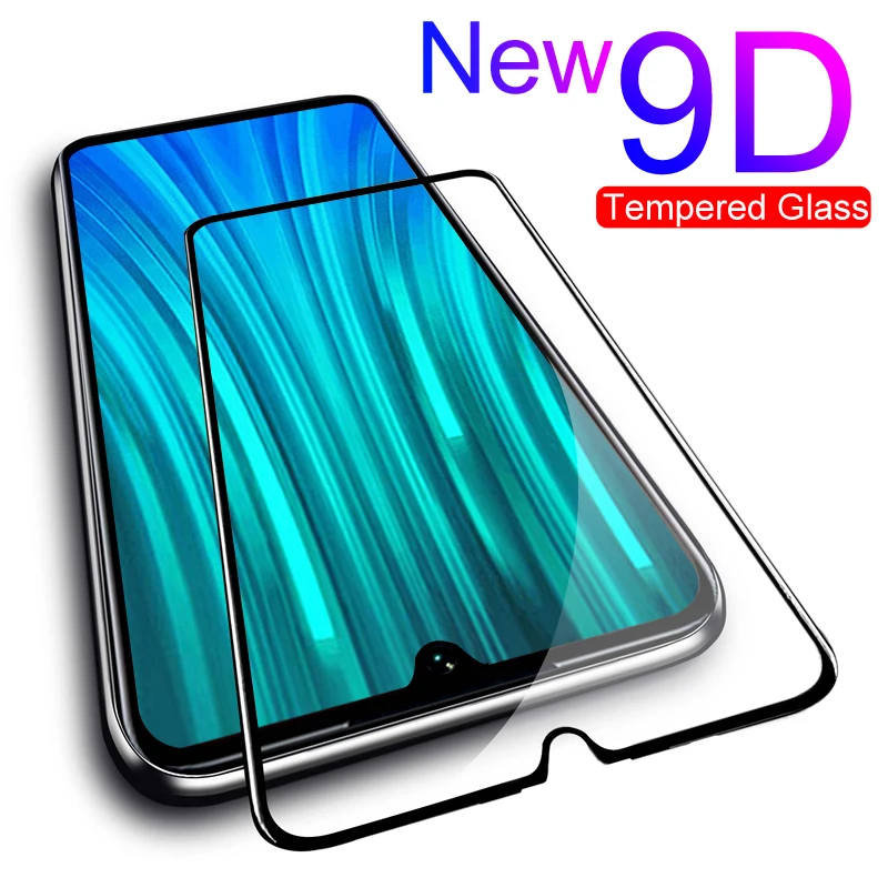 Защитное стекло 9D для Xiaomi Redmi Note 8 Pro закаленное защита Xiomi Xaomi Redme 9 9s 7 | Отзывы и видеообзор