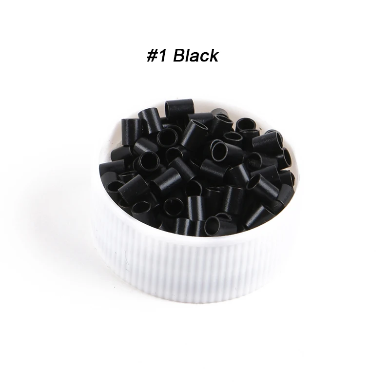Human Hair Extensions Ring Beads Hair Extensions Tools 100pcs/bag 3.6 x 2.9 x 4.5mm Micro Links/Rings/Tubes/Beads Flat Edge Copper Micro Tubes For Hair Extensions 8 Colors Optional