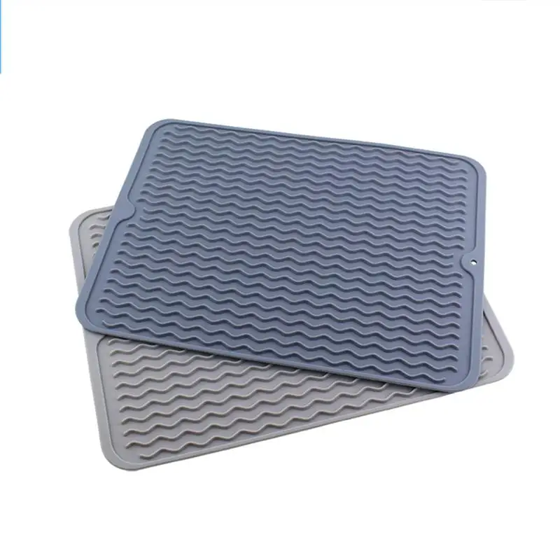 

Silicone Dish Mat Wave Pattern Heat-Insulation Placemat Coaster Insulation Pot Mat Anti-Slip Draining Anti-Scalding Table Mat