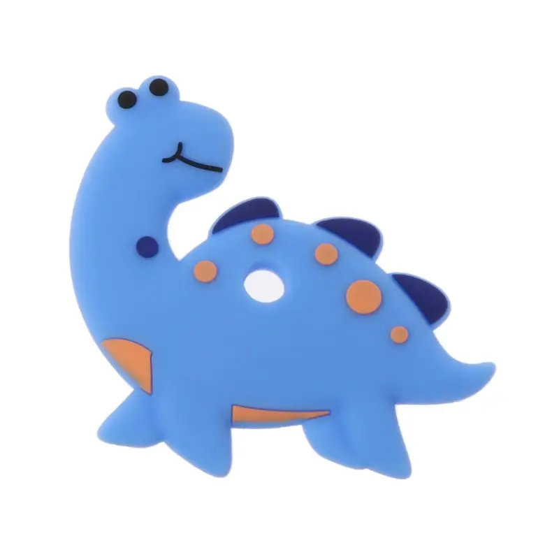 Детские игрушки для прорезывания зубов, мультяшный динозавр, силиконовая подвеска-прорезыватель, ожерелье, аксессуары, детские жевательные игрушки, DIY DXAD
