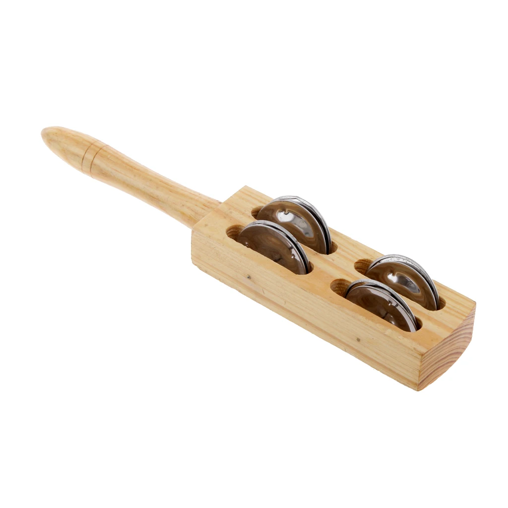 Handcrafted Wooden Egg Shaker Handbells Shaker Bells Children Education Toy