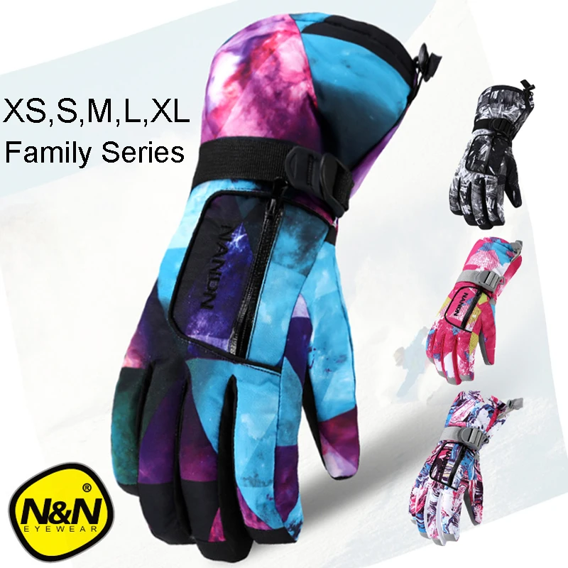 Big Deal Ski-Gloves Snowmobile Waterproof Mittens Skiing Warm NANDN Winter Kids Women Air XL XS NjoMDW3G