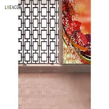 

Laeacco Photo Backgrounds Chinese Style Wooden Door Floor Photographic Backdrops Customized Decoration Photophone Photo Studio