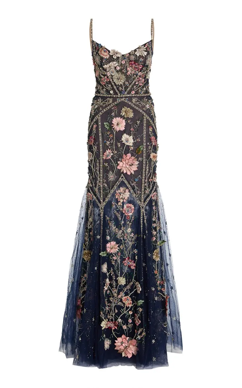 green emerald velvet dress Angeline Sequin Gown