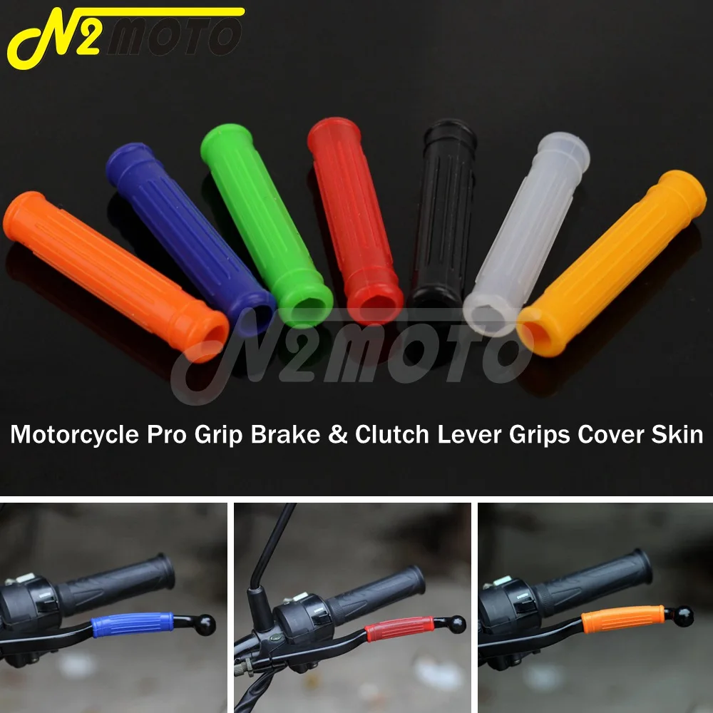 Red Blue Black Transparent Orange Motorcycles Rubber Pro Grip Brake