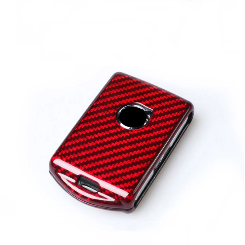 

Carbon Fiber Car Key Case Keychain for 18 Volvo XC90 XC60 S90 V90 key case Car accessories Advanced Giossy Finish Twill Fashion