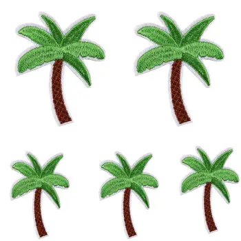 

5Pcs Coconut Palm Tree Embroidered Patch Iron on Patch DIY Sewing Applique