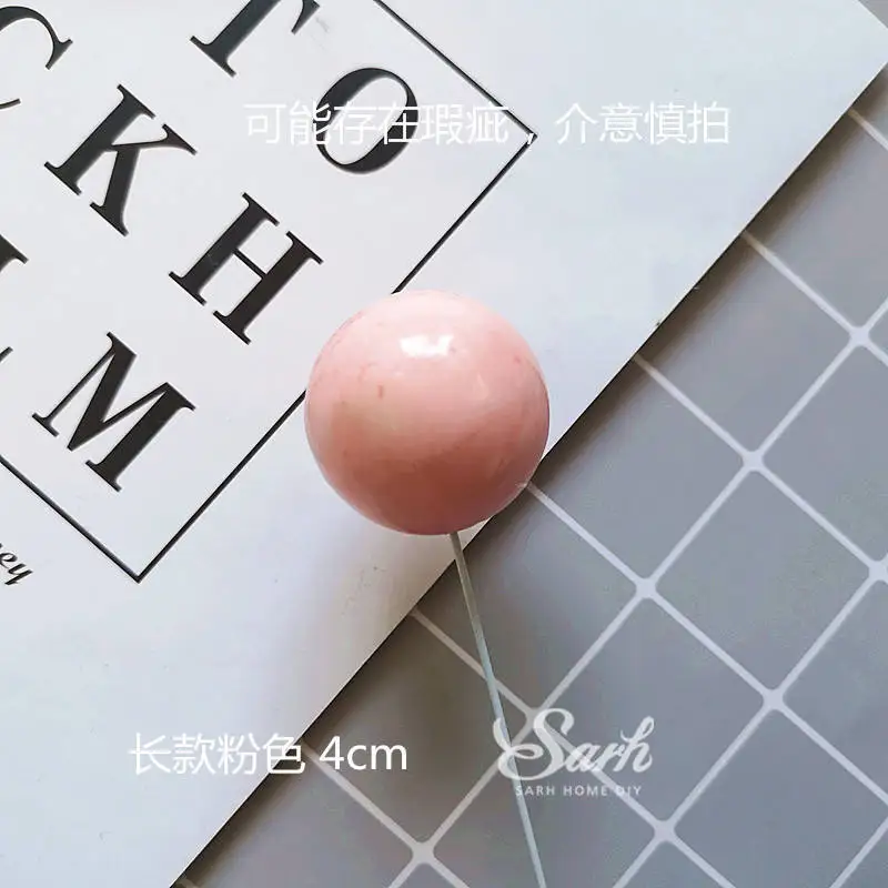 5pc 4cm balls Розовое платье, украшение принцессы, Золотая Корона, топпер для торта «С Днем Рождения» для свадебной вечеринки, Валентина, принадлежности для выпечки, подарки для любви - Цвет: 5pc 4cm balls