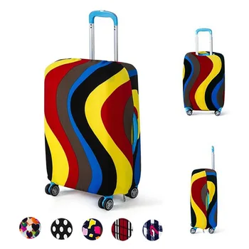 

Dot Number Waves Travel Road Luggage Cover Protective Suitcase Trolley Case Travel Luggage Dust for 18 to 30inch