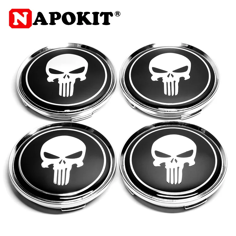 

4pcs 63mm 58mm Car Wheel Center Cap for Rim Skull Logo Auto Wheel Hub Cap for OZ Racing M595 Superturismo WRC Hubcap Replacement