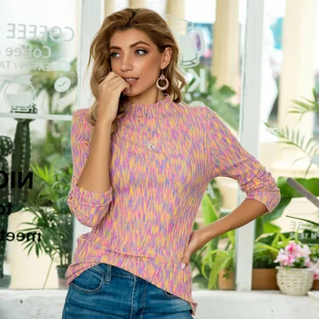 

Women Color Block Sweaters Women Bottoming Knitted Pullover Sweater Long Sleeve Half Turtleneck Slim Knitwear Soft Warm Tops