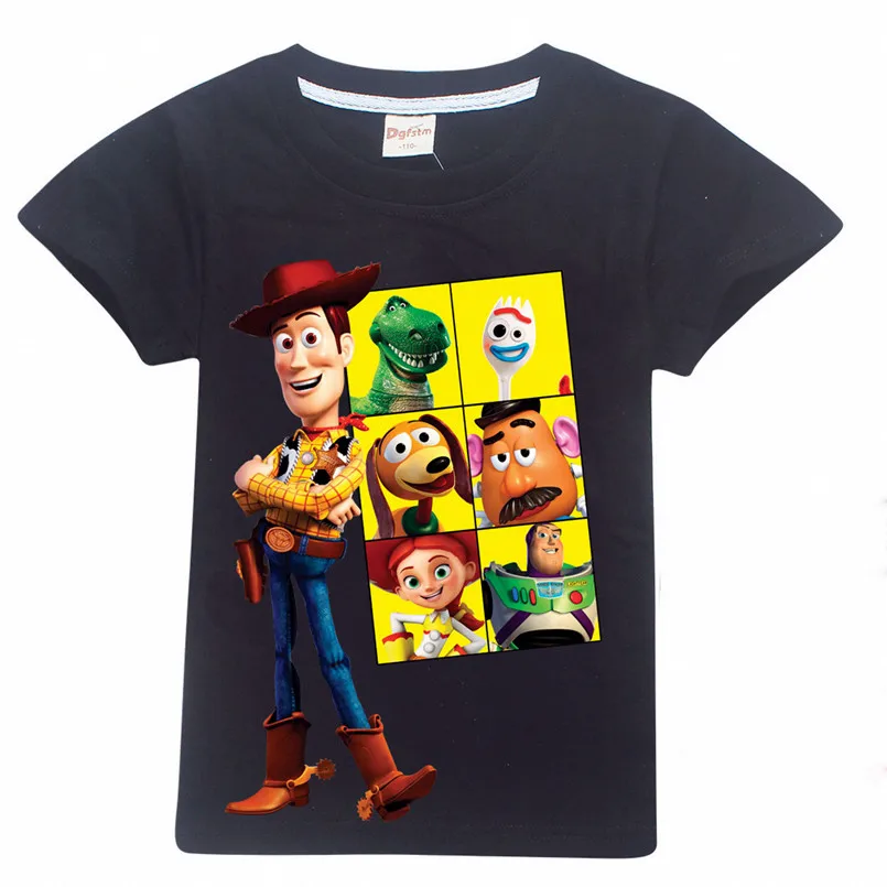 Toy story 4; толстовки с капюшоном для маленьких мальчиков; детская Рождественская одежда; толстовка с капюшоном с героями мультфильмов «Вуди»; топы для мальчиков и девочек; хлопковый костюм - Цвет: T8478-black
