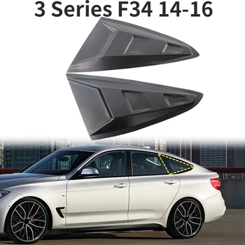 

Rear Triple-cornered Window Louvers Decoration Cover Sticker Trim For-BMW 3 Series F34 2014-2016