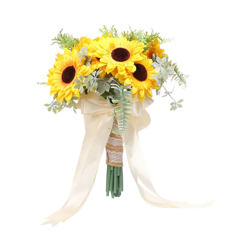 ramos-de-novia-con-girasoles-impresionantes-23x30cm-accesorios-de-boda-ramos-de-novia