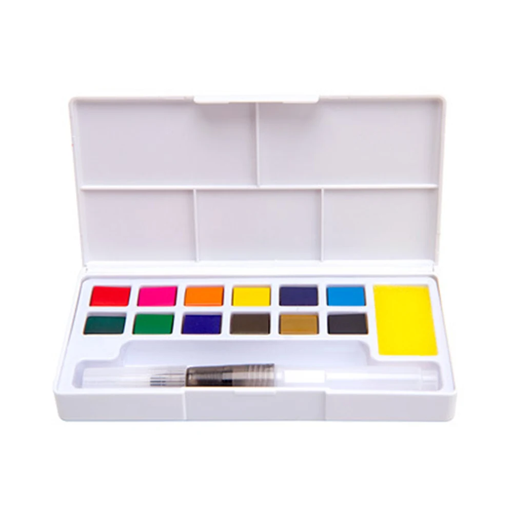 12 colors Профессиональный комплект одноцветной граффити ученическая 12/18/24/36 Цвета коробка с канцелярская кисть ремесла - Цвет: 12 colors