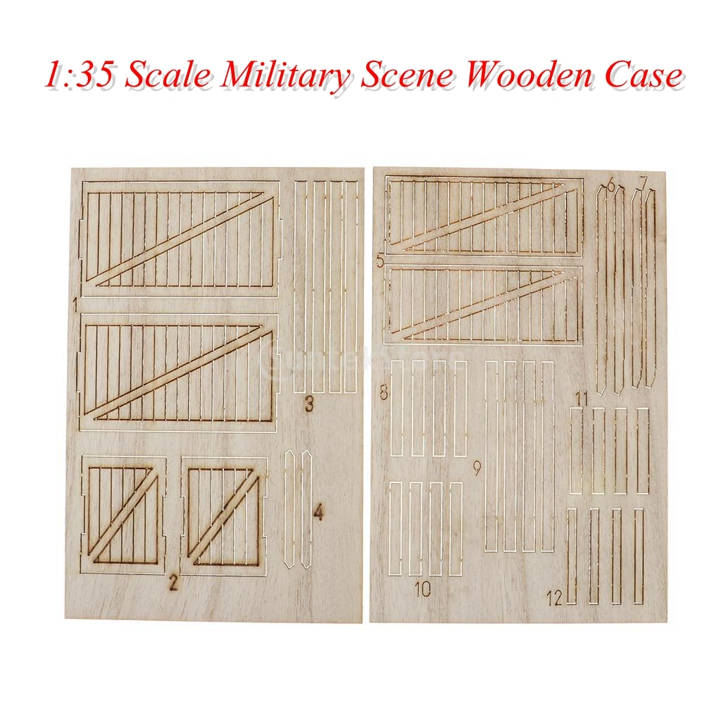 1/35 Unpainted Military Building Wooden Rectangular Box Mode DIY for War Game Scenery