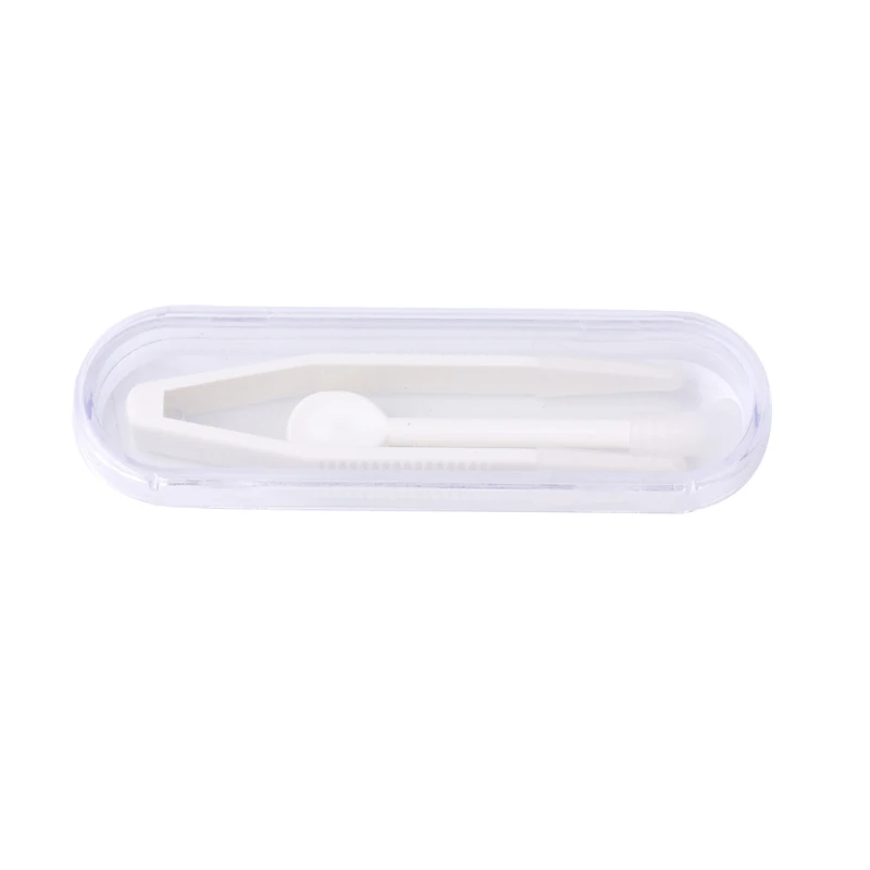 

Set Of Lens Suction Cup Tweezers Insert Remover Contact Stick Tool Case Plastic M2EB