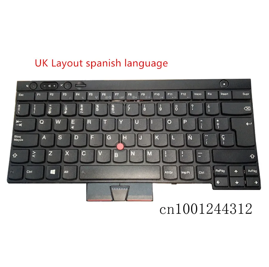 Новая Оригинальная клавиатура с испанской подсветкой для Lenovo Thinkpad L430 L530 T430 T430S X230