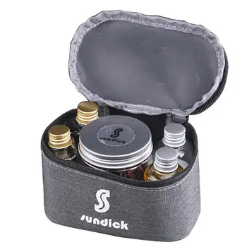 

9pcs Spice Cruets Set Portable Salt Bottle Anise Bottle BBQ Sauce Container Storage Bag Set for Outdoor Picnic Camping Hiking