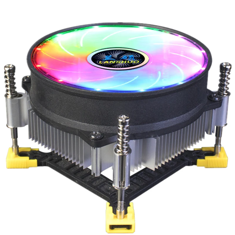 Radiador de Led para Cpu com Núcleo de Cobre e Alumínio 90mm para Lga 1356 e 1366 Cooler 1200 1150 1151 1155 1156 8 High Quality Computador e Escritório