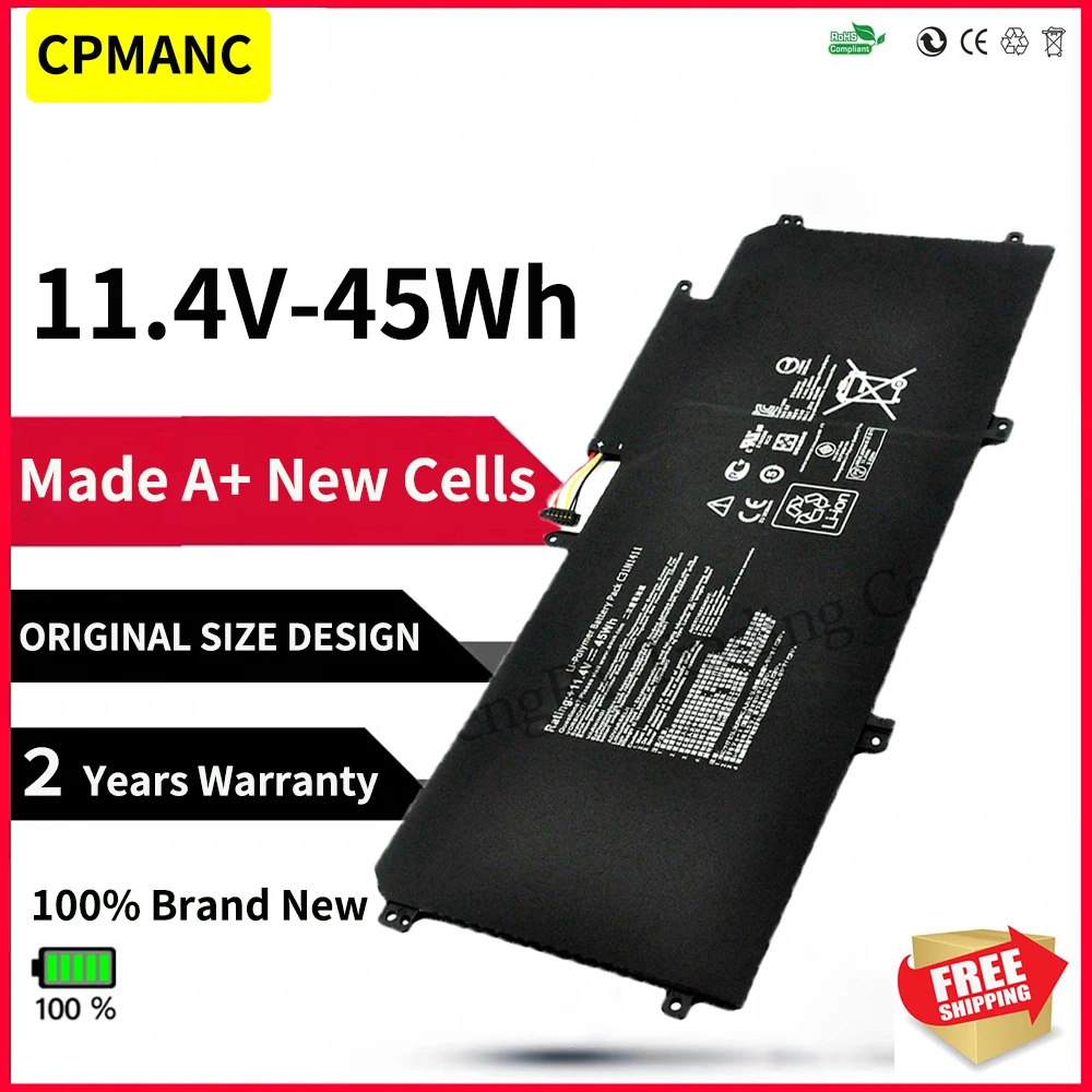 C31N1411 Аккумулятор для ноутбука ASUS Zenbook U305 U305F U305FA U305CA UX305 UX305CA UX305F UX305FA 11 4 V 45Wh |