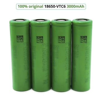 

VTC6 18650 3.7V 3000mAh Lithium Ion Rechargeable Battery 30A Discharge for US18650VTC6 Power Tools E-cigarette Batteries